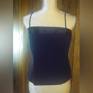 Womans Size 9/10 String Blouse/Elegant Dark Purple Summer Top/ Smooth Textured